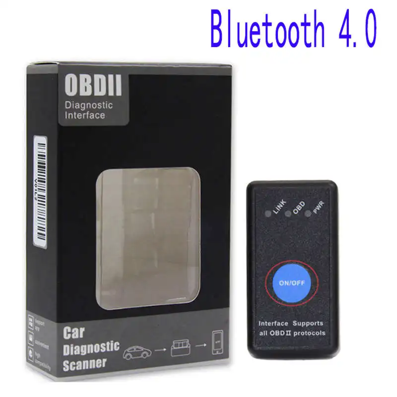 Мини Obd2 Bluetooth 4,0 Автомобильный диагностический сканер инструмент с выключателем питания для мультибрендов Can-Bus так же, как и elm327 Bluetooth
