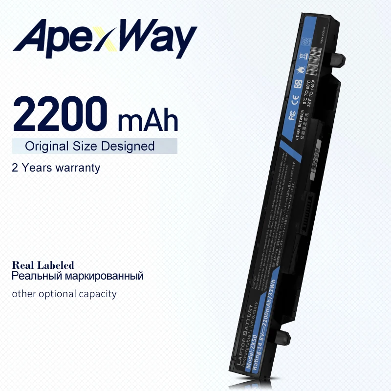 Аккумулятор ApexWay A41N1424 для Asus ROG аккумулятор GL552 GL552J GL552JX ZX50 ZX50J X50JX ZX50V