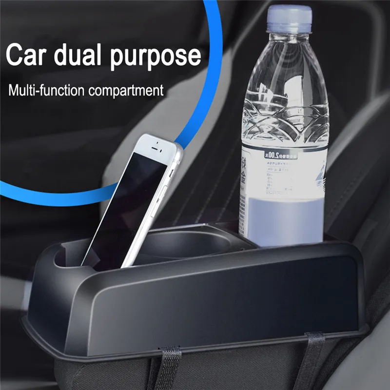 3In1 Multifunction 2 Cup Holder Drink Beverage Seat Seam Wedge Vehicle Seat Cup Phone Box Organizer Car Accessories Interior