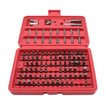 

100pcs Chrome Security Bit Tool Set Torx Hex Drill Star Spanner Screw Driver Tri-wing Torx Spanner Hex Fasteners Screwdriver Bit