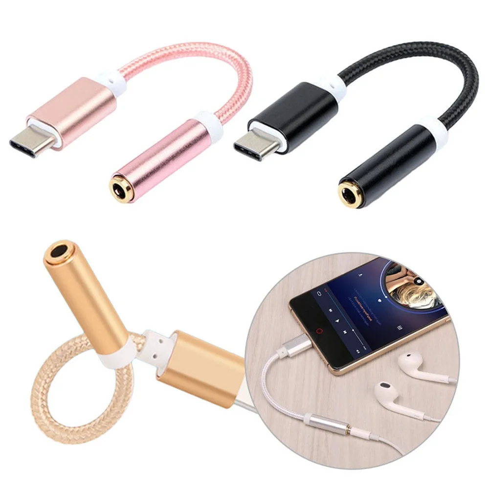 3 5 мм USB-C штекер AUX аудио разъем адаптер usb type C до кабель для наушников type-C