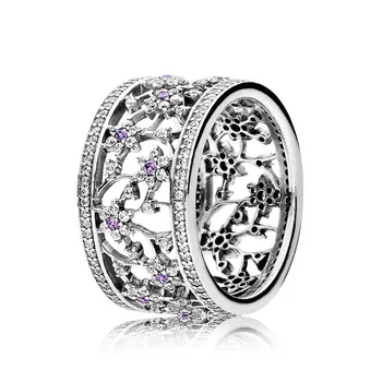 

FAHMI 100% 925 Sterling Silver 190991ACZ Forget Me Not Ring Fashion Simple Romantic Original Women's Jewelry Gift Factory