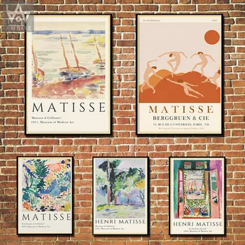 

Henri Matisse Retro Posters And Prints Abstract Landscape Wall Art Vintage Canvas Painting Pictures For Living Room Home Decor
