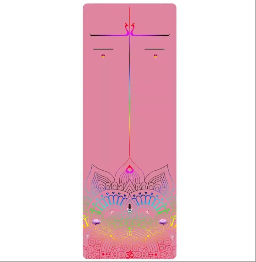 

5mm Thickened PU Natural Rubber Yoga Mat with Position Line Fitness Non Slip Mat Environmental Gymnastics Mats