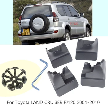 

For Toyota Prado/LAND CRUISER FJ120-2004-10 Set of 4 car Front and Rear Splash Guard Mud Flaps mudguards fender car Accessories
