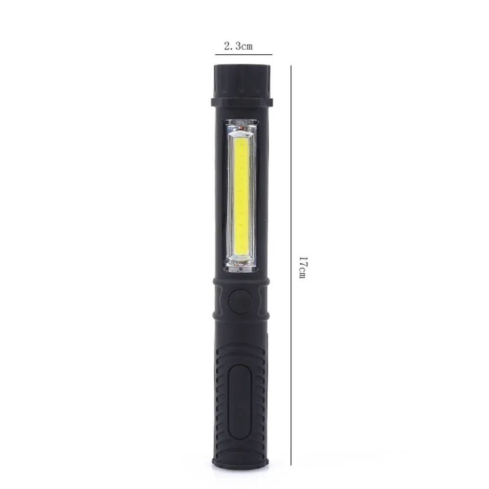 Portable Flashlight Night Light Travel Torch COB LED ABS Plastic Hiking Outdoor Warning Lamp Auto Repair Light