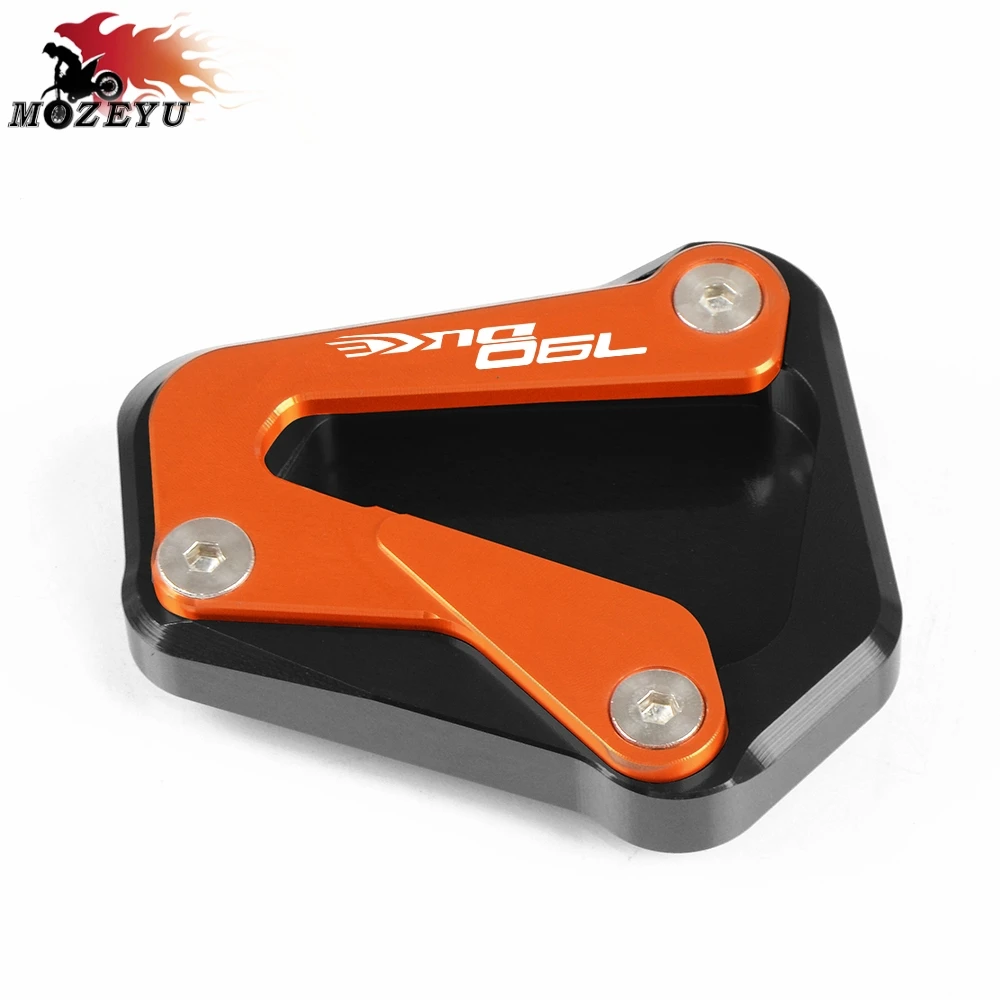 Мотоцикл с ЧПУ подставки подножка сбоку Pad расширение для KTM 790DUKE 790 боковина расширитель Запчасти - Цвет: BK-OR