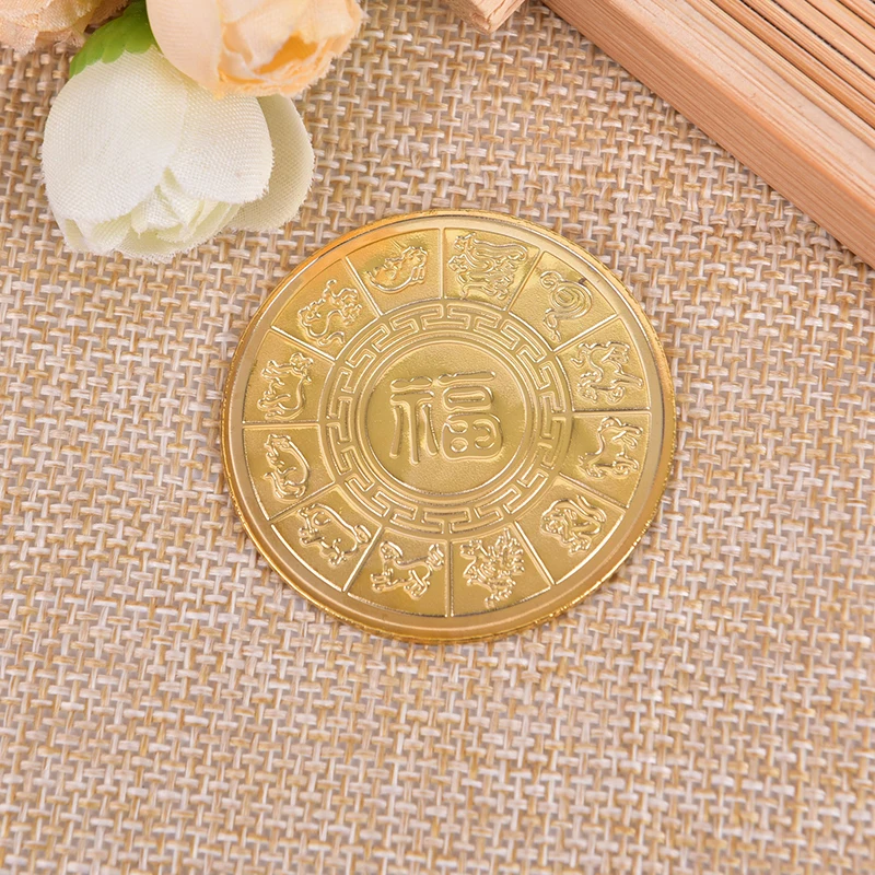 2020 Rat Commemorative Coin Year Of Rat Deliver Money Coins Collection New Year Gift Gold Plated Good Fortune Home Decor