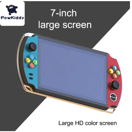 Портативная игровая консоль POWKIDDY X19 7 дюймов NEOGEO PS1 аркадный симулятор двойной