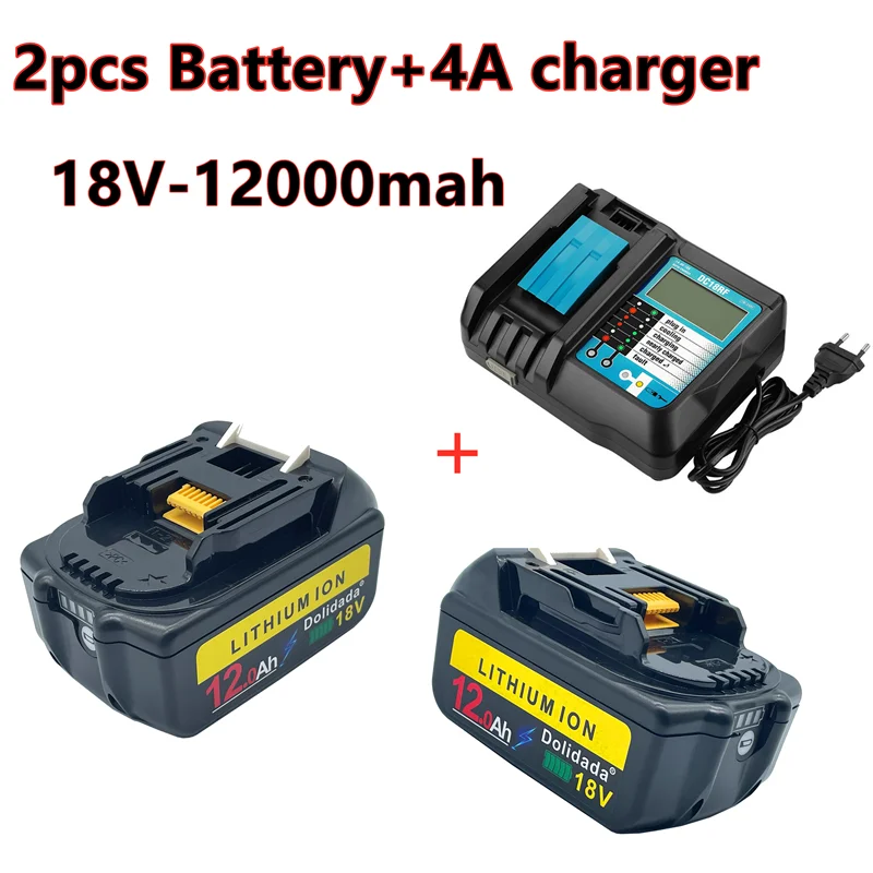 Аккумуляторная литий-ионная батарея BL1860 BL1880 18 в 12000 мАч для Makita BL1830 BL1840 + 4A |