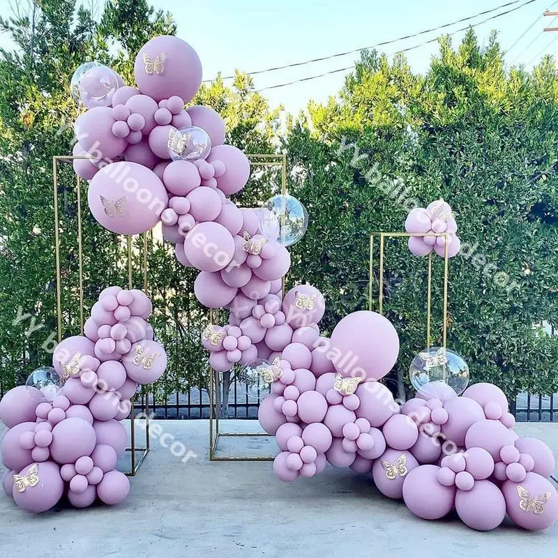 Guirlande en arc de ballon Pastel Macaron violet 5/10/12/18 pouces