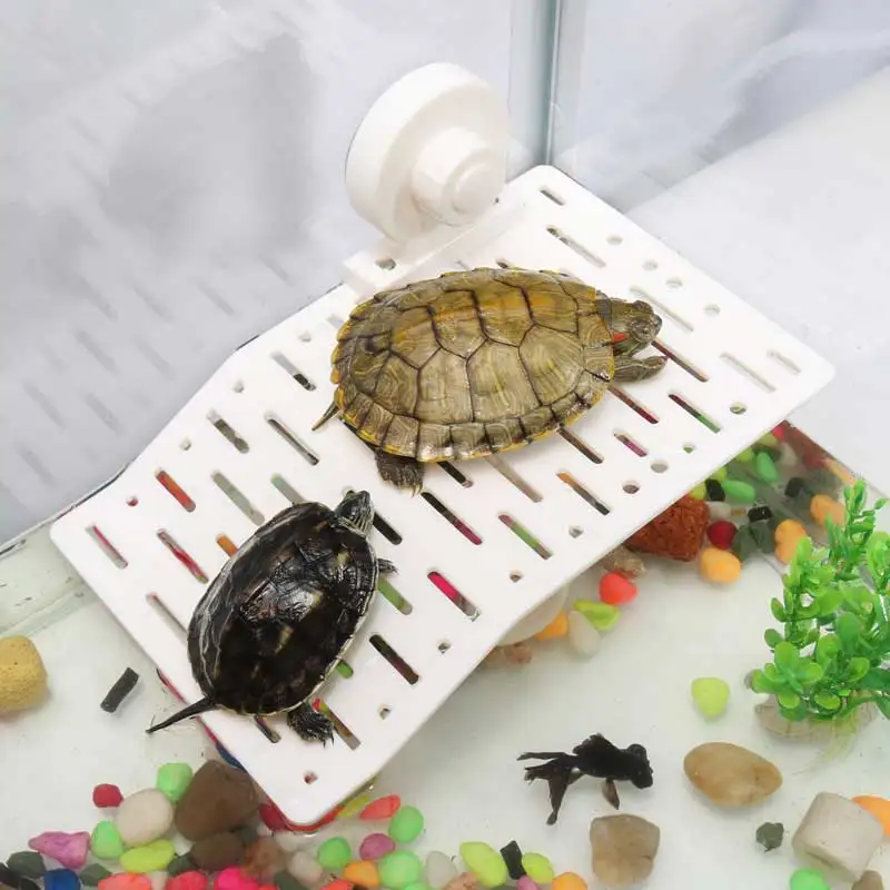 Plastic Turtle Basking Platform, Sunroof Terrace Crawler, Floating Island, Tortoise Climb Ramp Shelf, Aquarium Tank Ornaments