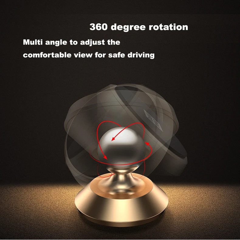 Автомобильный держатель для телефона универсальный магнитный на 360 градусов с GPS