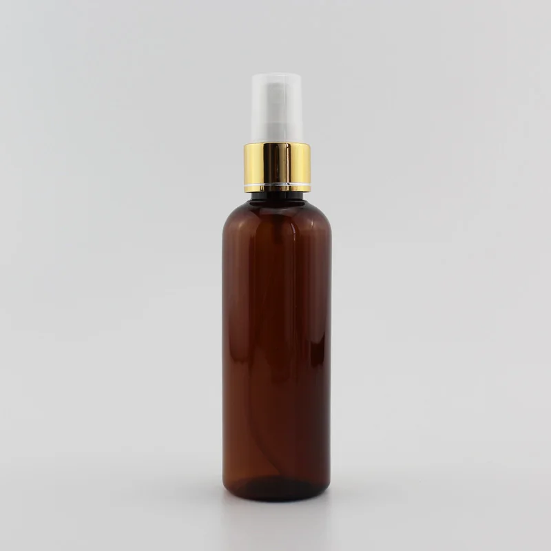 Brown Bottle White 100 мл X 50 спрей пластиковый флакон для духов, 100cc спрей для закрепления макияжа насос контейнер бутылки для многоразового использования туман спрей дорожная бутылка - Цвет: Brown Bottle White