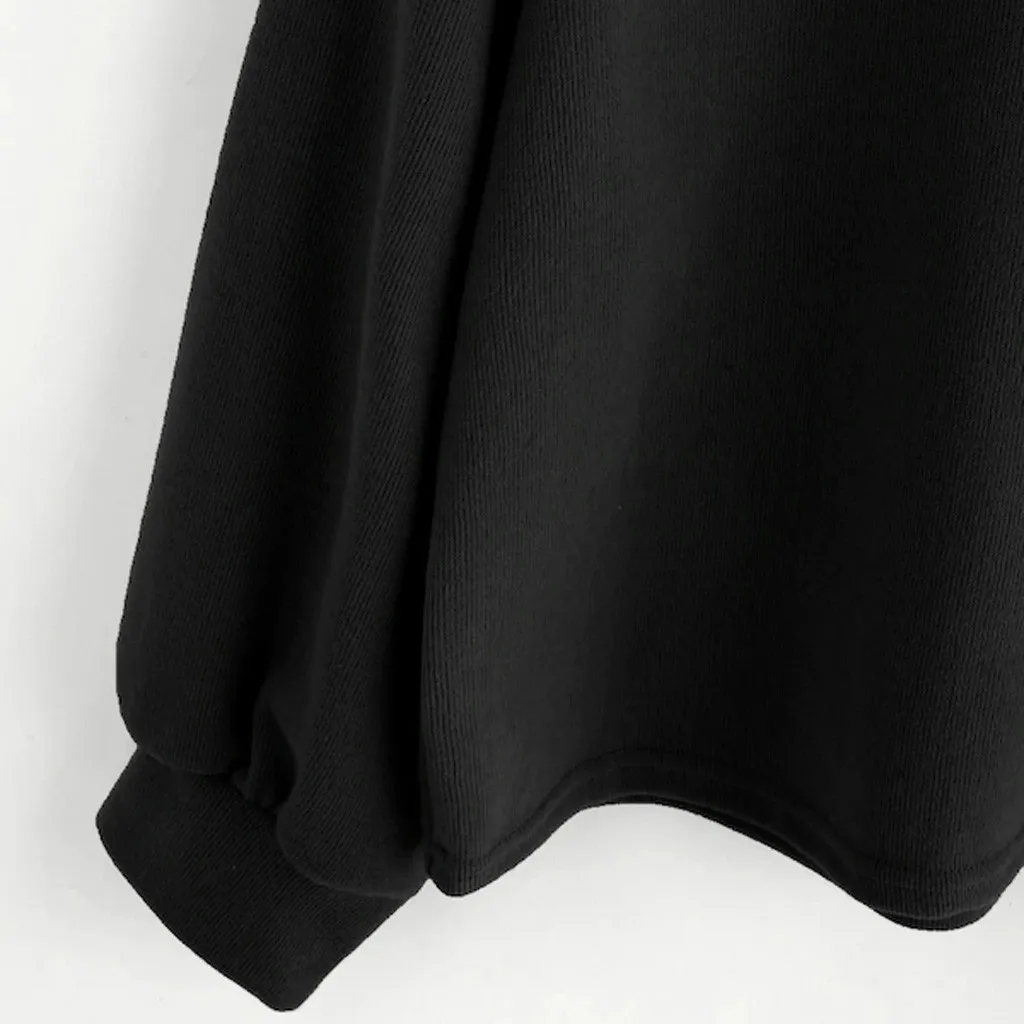 JAYCOSIN Fashion Women Casual Simple Solid Color O-Neck Sweatshirt Long Sleeve Comfortable Soft Blouse Loose Sweatershirt Tops