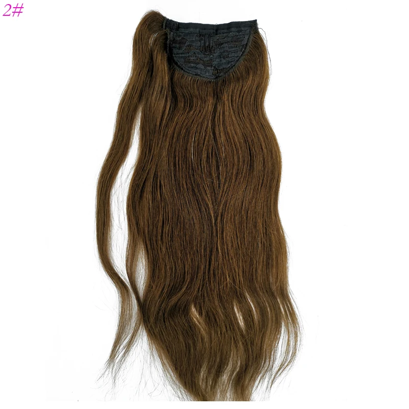 Модные славянские натуральные волосы хвосты 80 грамм/шт. Высокое качество женские прямые обертывания вокруг конского хвоста длинные волосы