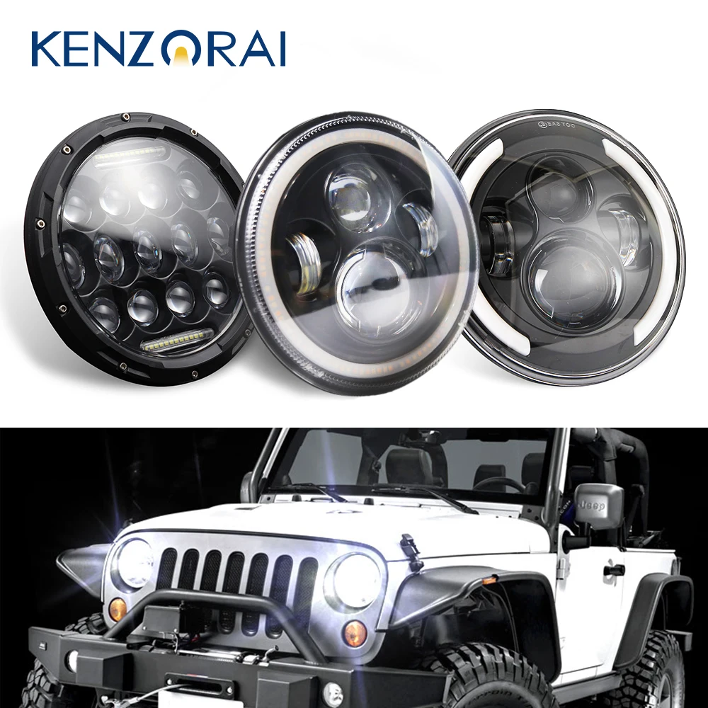 7 дюймовый круглый светодиодный головной светильник высокий низкий пучок