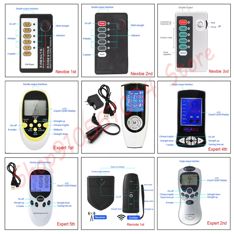 Electro Shock Host Controller Cable Electric Stimulate Massage Power Therapy Box SM Adult Game Sex Medical Themed Toy For Couple electro sex toys electric sex toys