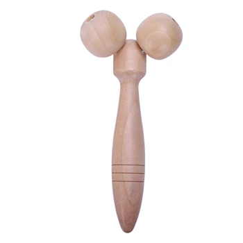 

Wooden Face Roller Massager 360 Rotation Full Body Shape Facial Neck Slim Massage Tools Lifting Wrinkle Remover Y Shape White