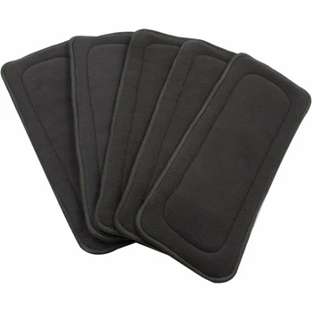 

4 Layers Reusable Washable Insert Boosters Liner for Real Pocket Cloth Nappy Diaper Cover Wrap Insert Microfibre Bamboo Charcoal