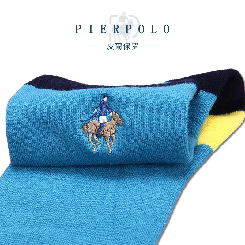 5 парт/лот Бренд PIER POLO Модные Цветные повседневные хлопковые носки деловые