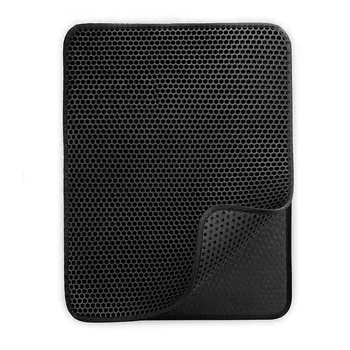 

Waterproof Pet Cat Litter Mat Foldable Double-Layer Cats Mat Bottom Non-slip Pet Supplies Cat Mat Layer Pet Litter Catcher Mat