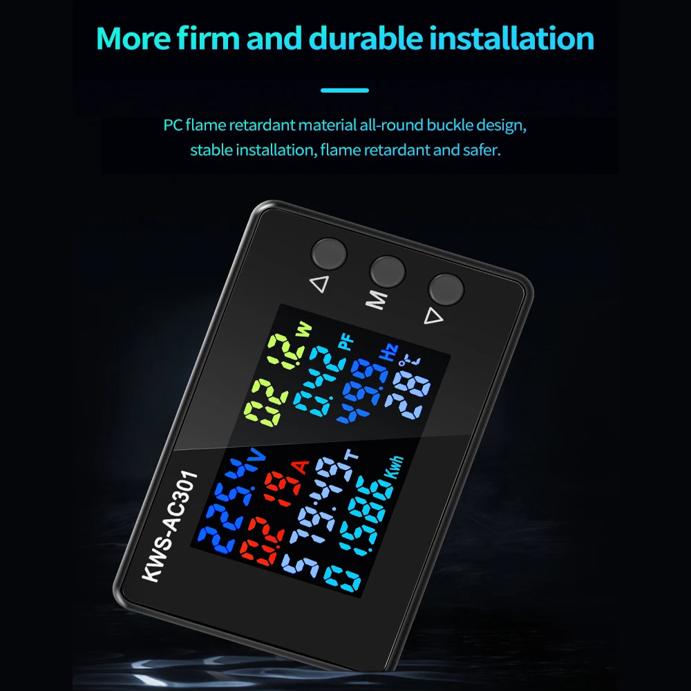 Wattmeter KWS-AC301 Power Meter Voltmeter AC 50-300V Voltage 50-60HZ Power Analyzers LED AC Electricity Meter 0-20/100A Detector