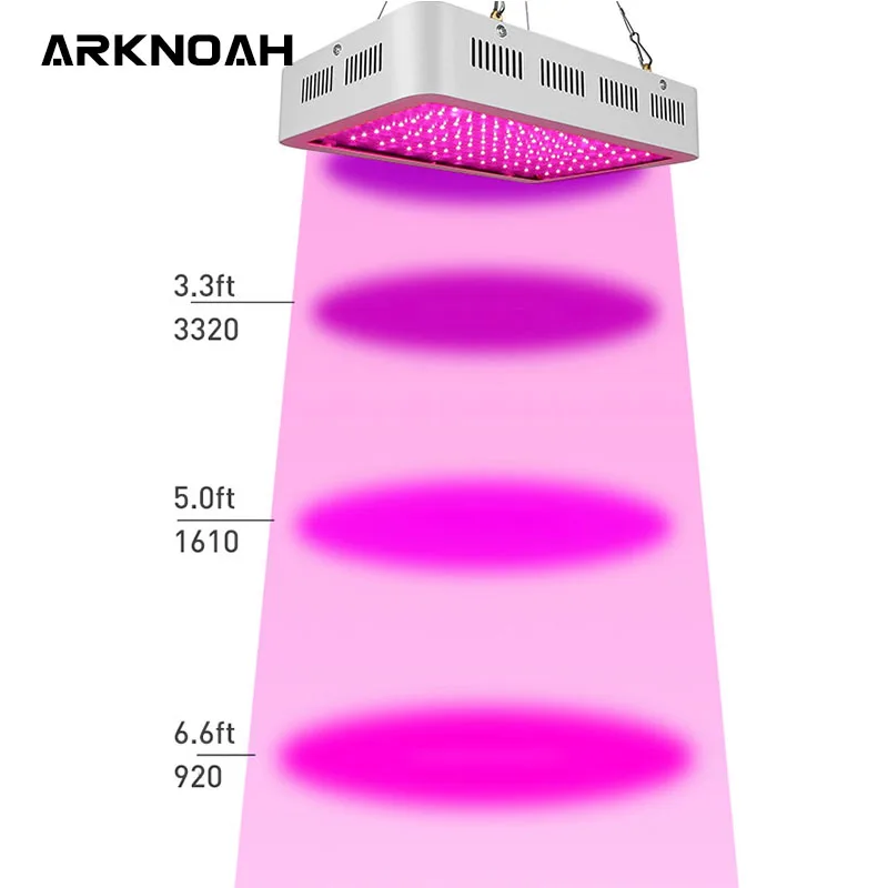 ARKNOAH 600 Вт Светодиодный светильник для выращивания полный спектр двойной чип 10 Вт Высокая мощность для комнатных растений теплица Veg цветение переключатели Фито