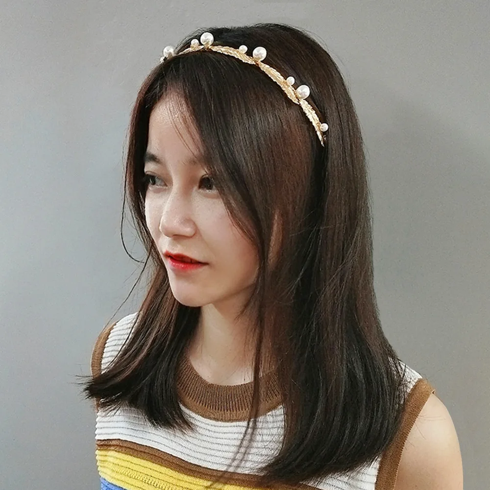 Жемчужная лента для волос Южно-корейский ободок те же аксессуары