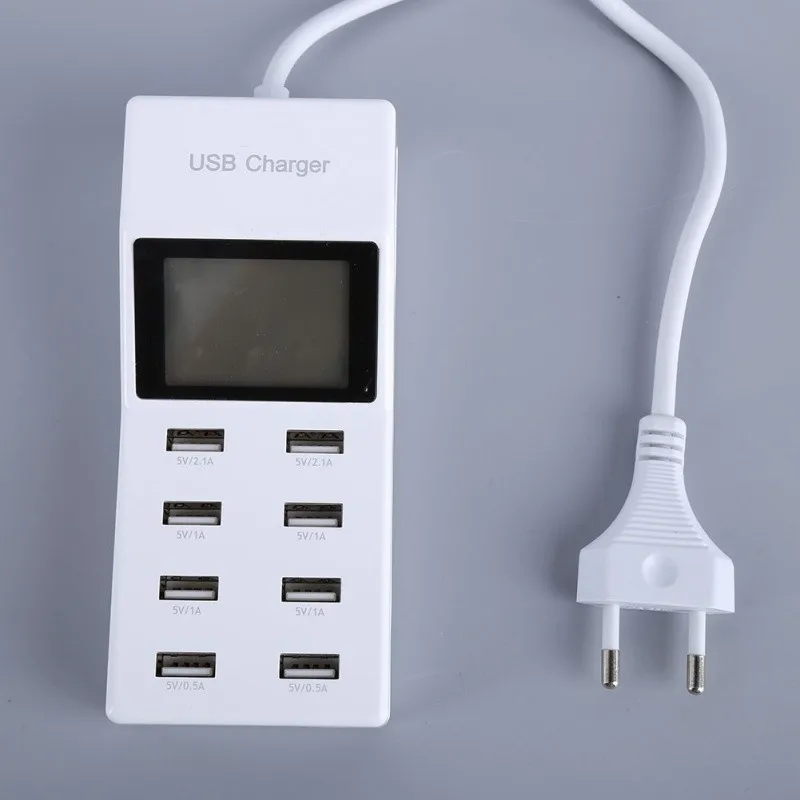 Горячая 8 многопортовое быстрое Компактное зарядное устройство usb для путешествий с европейской вилкой
