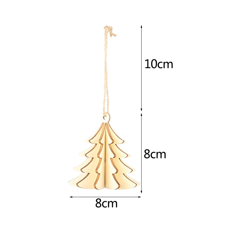 1pc christmas tree Рождественские украшения, деревянные подвески, новогодние Подвесные Подарки, украшение на елку, сделай сам, дерево, ремесло, для дома, свадьбы, Navidad, Декор - Цвет: 1pc christmas tree