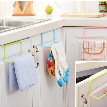 

Towel Rack Hanging Holder Organizer Bathroom Kitchen Cabinet Cupboard Hanger Towel Sponge Holder Storage Rack Bathroom Racks
