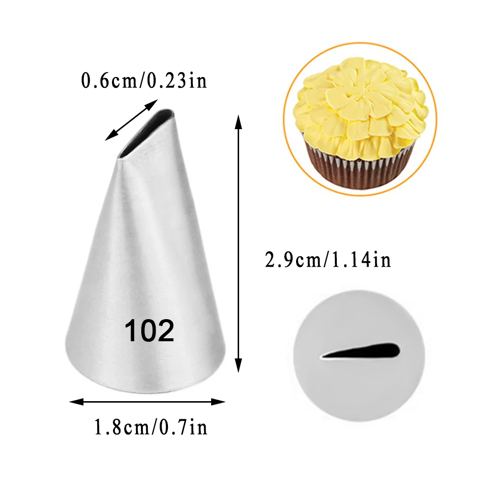 #101 #102 #103 #104 Piping Nozzle For Creating Rose Petal Shape Decorating Icing Tip Baking &Pastry Tools Bakeware