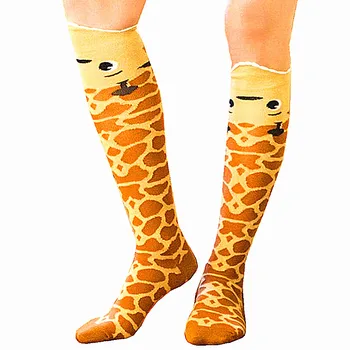 

2 Pairs Giraffe Seashore Knee Length Women Stockings Pack