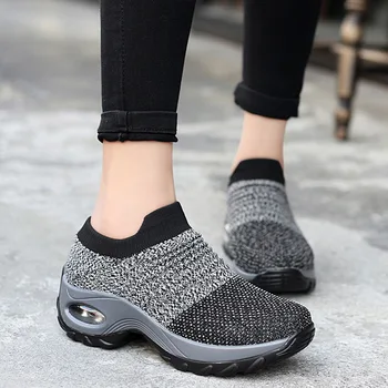 

Loozykit Tennis Shoes for Women Platform Sneakers Spor Ayakkabi Bayan ourdoor Sports Mesh Breathable Sock Footwear Walking Shoes