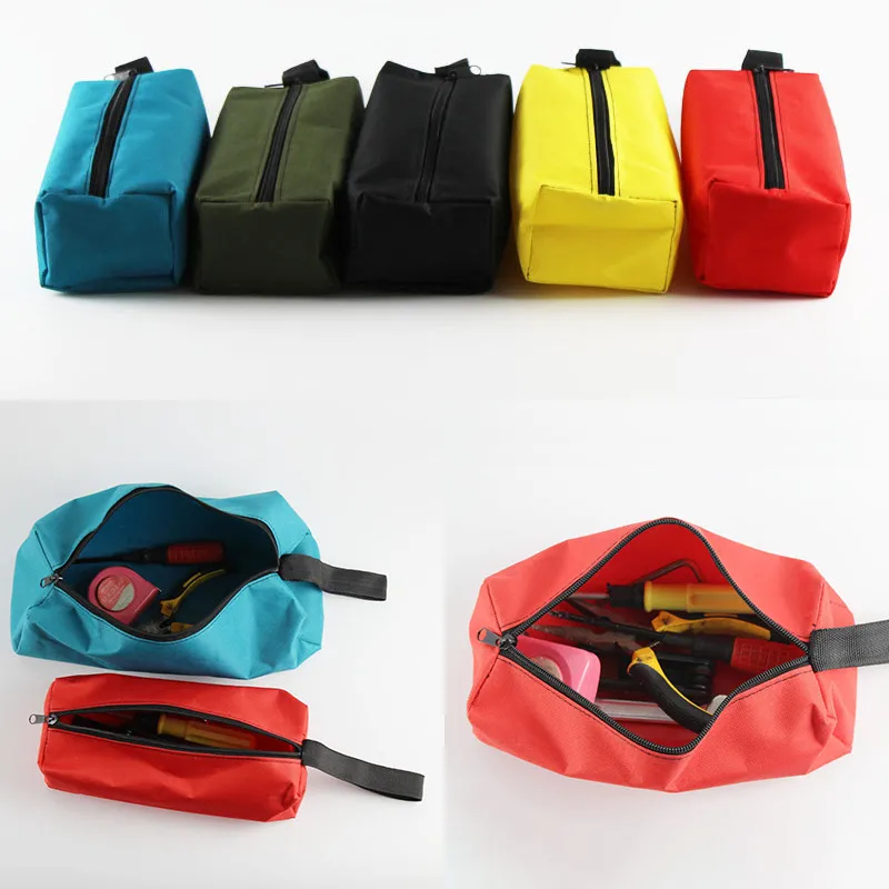 tool bag with wheels Hand Tool Bag Thick Canvas Bag for Small Tools Screwdriver Wrench Tweezers Drill Bit Organizer Bag Waterproof Zipper Pouch soft tool bag