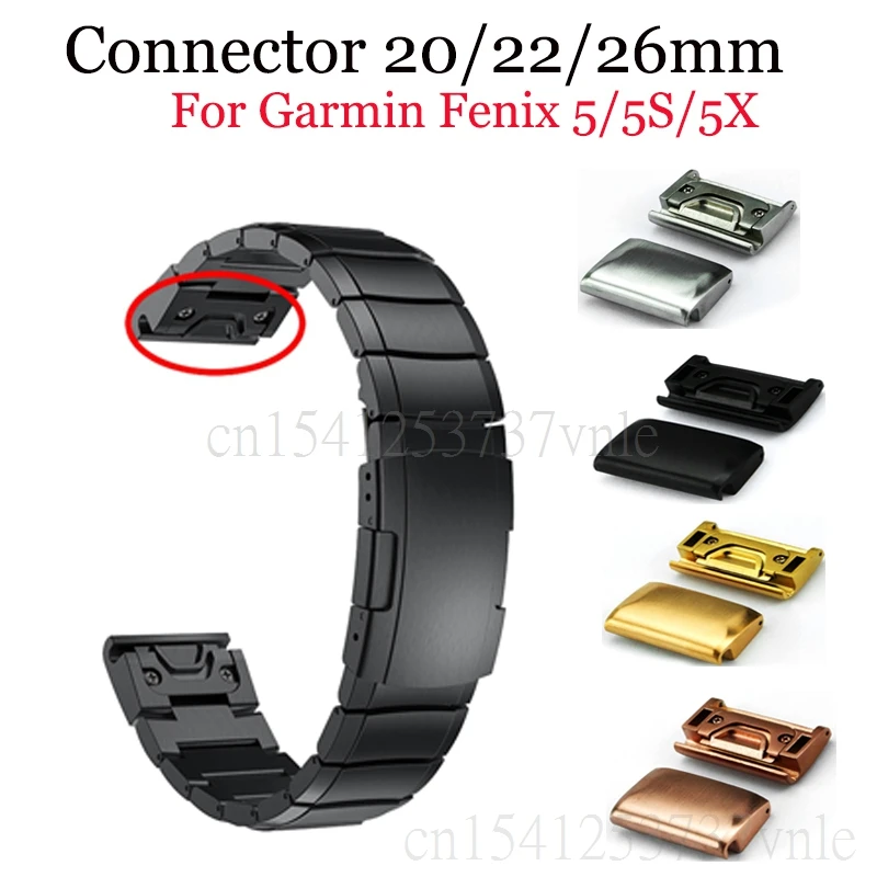 Connettore Adattatore Chiusura A Sgancio Rapido Cinturino In Metallo 20/22/26Mm Per Garmin Fenix 5X/Fenix 3/Fenix 3 Hr/Fenix 5/5S/Quatix 5