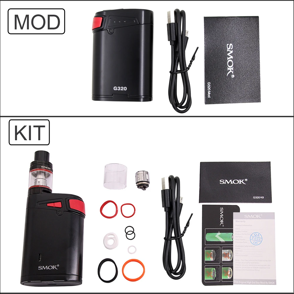Оригинальный набор SMOK Marshal G320 электронная сигарета 320 Вт вейп мод с TFV8 большой