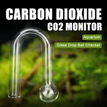 

Fish Tank U-shaped CO2 Diffuse Glass Drop Checker High Quality transparent Monitor CO2 Indicator Hanging Fish Tank for Planted