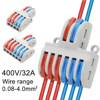 

5/10pcs/Lot SPL-42/62 Mini Fast Wire Connector Universal Wiring Cable Connector Push-in Terminal Block
