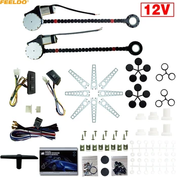

MOTOBOTS 1Set Car Auto Universal 2-Doors Electric Power Window Kits with 3pcs/Set Switches and Harness 12V #FD-902