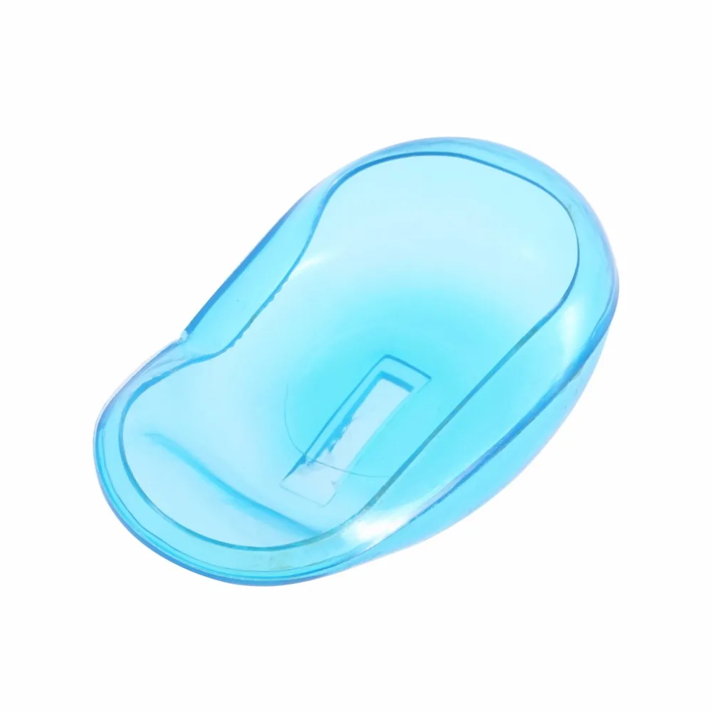 2 шт салонная краска для волос прозрачное синее силиконовое покрытие для уха щит Парикмахерская анти-окрашивание наушники защищают уши от краски