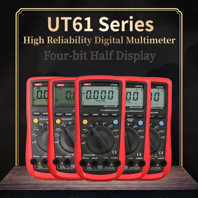 UNI-T UT61E Digital Multimeter True rms Auto Range UT61A UT61B UT61C UT61D  AC DC Meter USB voltage and current Multimetre