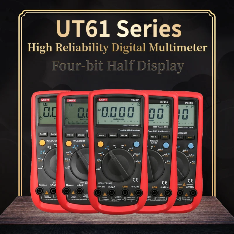 UNI T UT61A/UT61B/UT61C/UT61D/UT61E цифровой мультиметр для хранения данных + USB напряжение True RMS AC