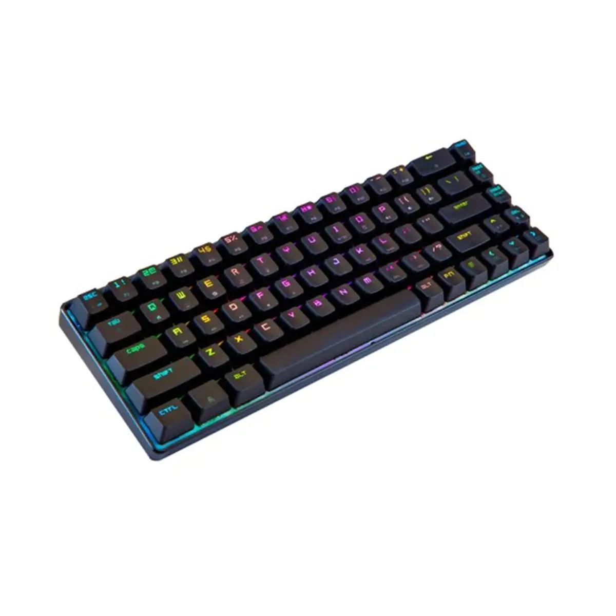 

Mechanical Keyboard Mini Gaming RGB Backlit Keyboards USB2.0 Wired Green Switch 68 Keys Game For PC Computer