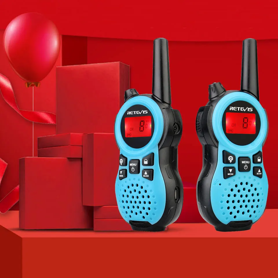 Retevis RT638 RT38 PMR 446 Two Way Radio 2pcs PMR VOX Flashlight USB Charging Walkie Talkie 1