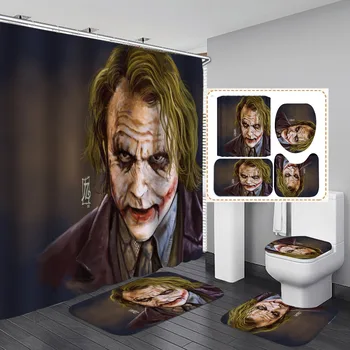 

Shower Curtain, Bathroom Curtains Accessories-Clown,Joker Killer, Arthur Fleck,Movie Theme