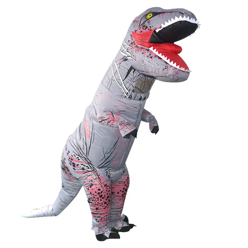 Забавный надувной костюм динозавра на Хэллоуин, надувной костюм тираннозавра, косплей, одежда для сцены