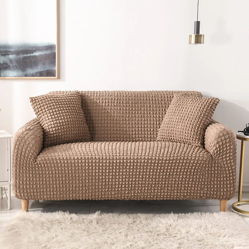 

Solid Color All-inclusive Sofa Cover Simple Stripe Modern Sofa Cover for Living Room Elastic Couch Slipcover 1/2/3/4 Seater