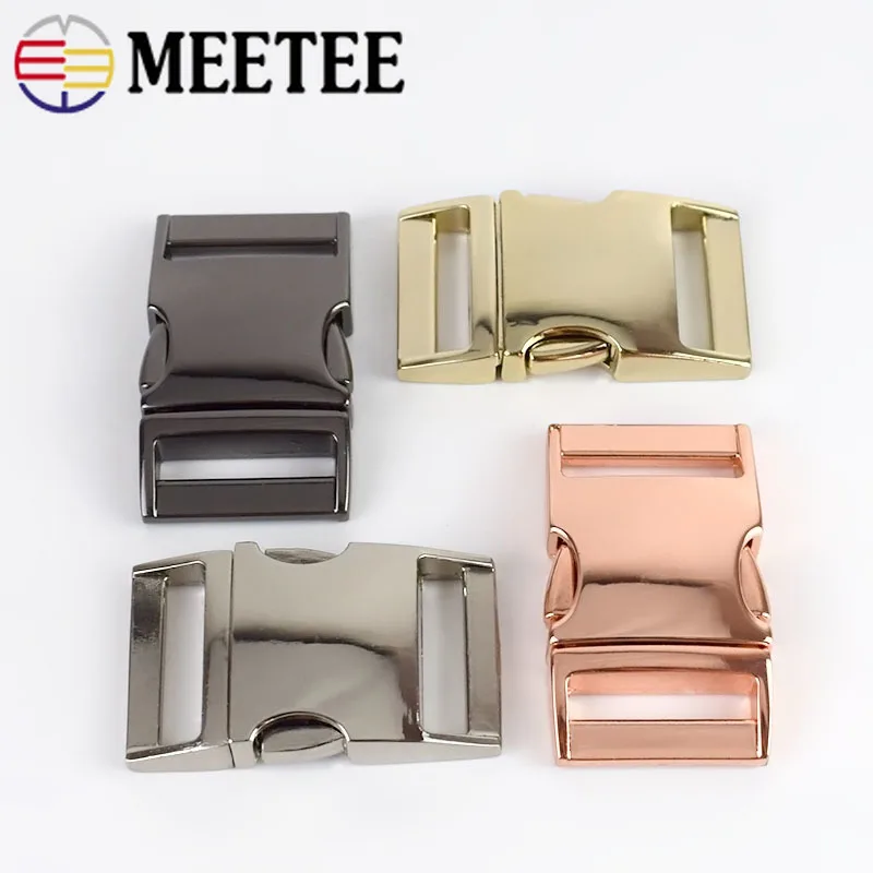 Meetee 2pcs 25mm Metal Curved Side Release Buckle for Webbing Strap Backpack Bag Luggage Hook Belt DIY Accessories AP518 | Дом и сад